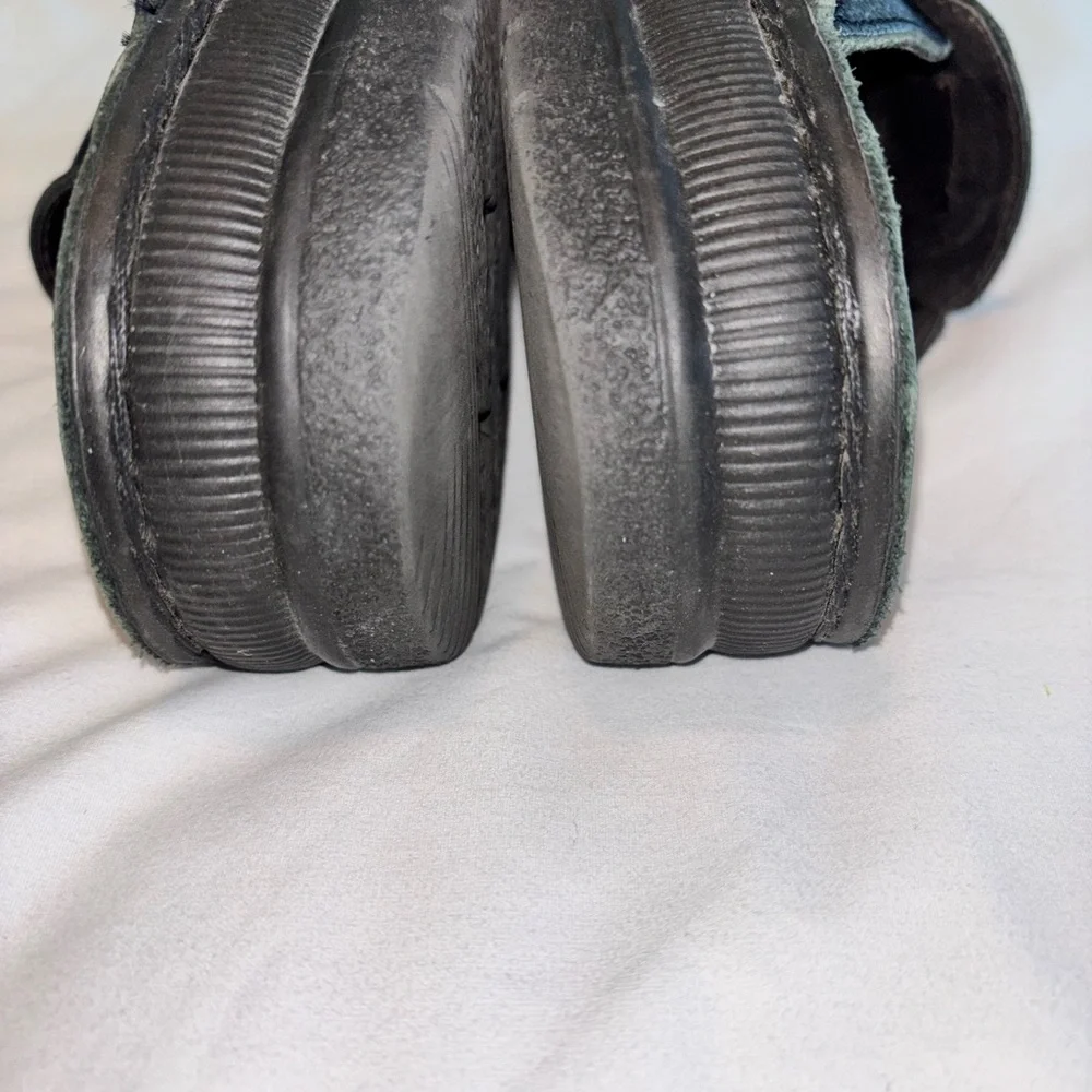 Naot Black Leather Slip-On Clogs